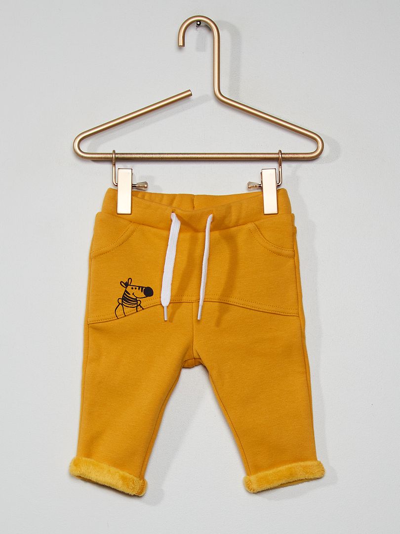 Pantalon en molleton jaune - Kiabi