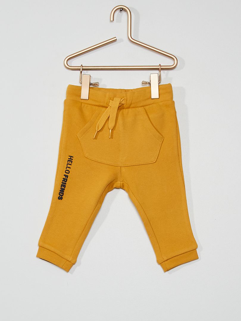 Pantalon en molleton jaune moutarde - Kiabi