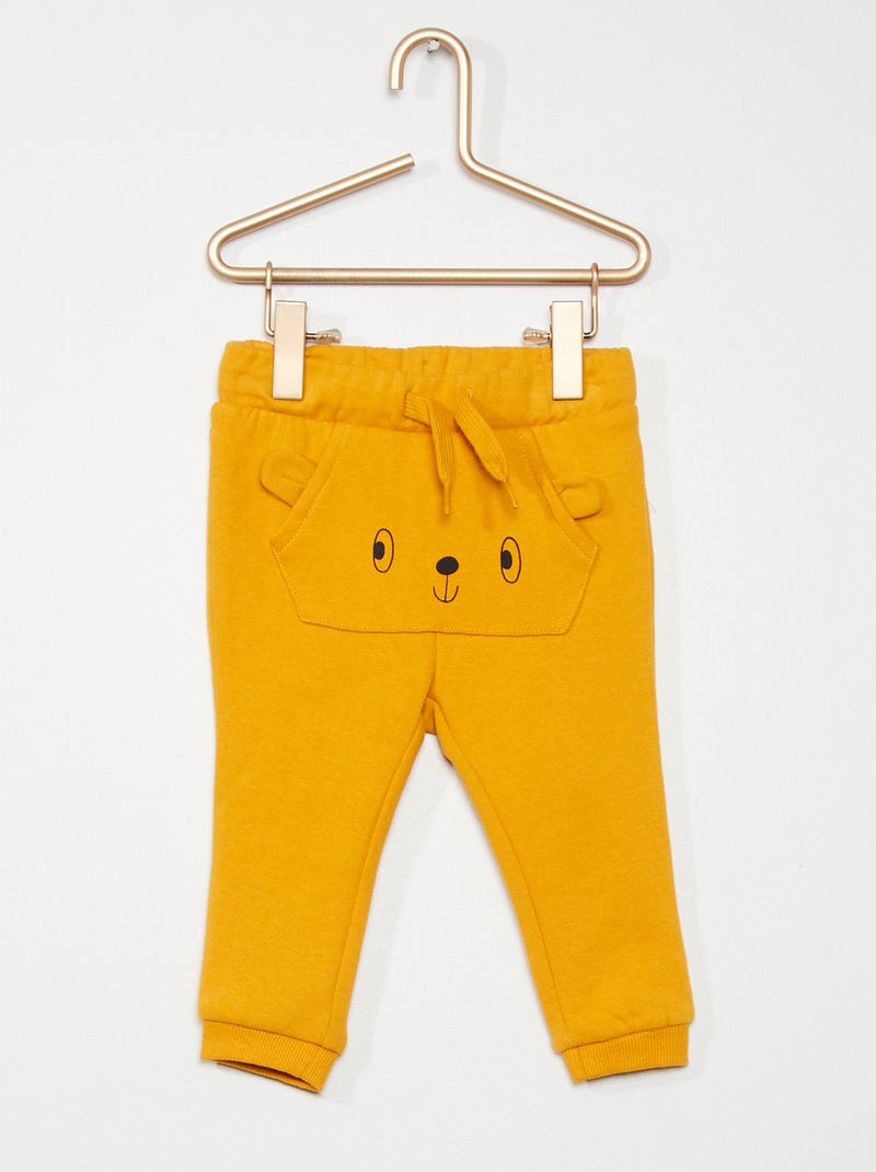 Pantalon en molleton JAUNE - Kiabi