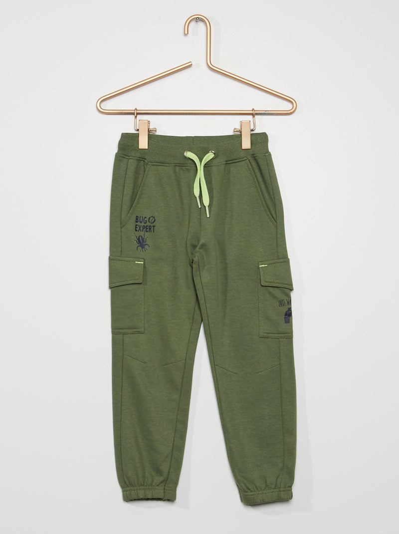 Pantalon en molleton kaki - Kiabi