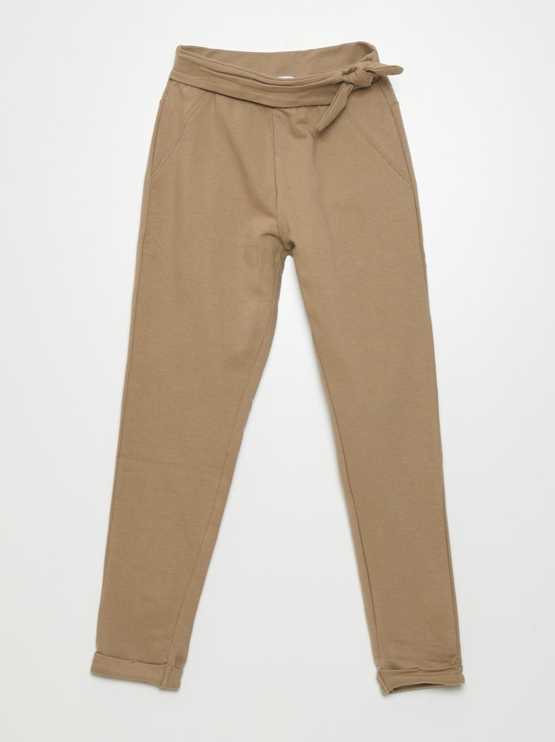 Pantalon en molleton léger Kaki - Kiabi