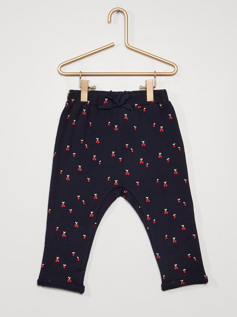 Pantalon en molleton marine - Kiabi