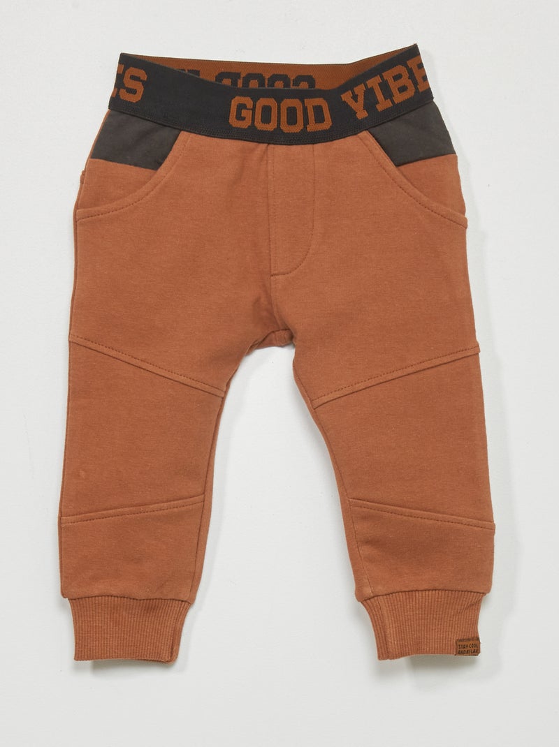 Pantalon en molleton marron - Kiabi