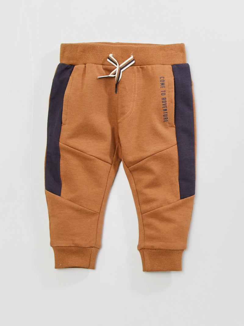Pantalon en molleton marron - Kiabi