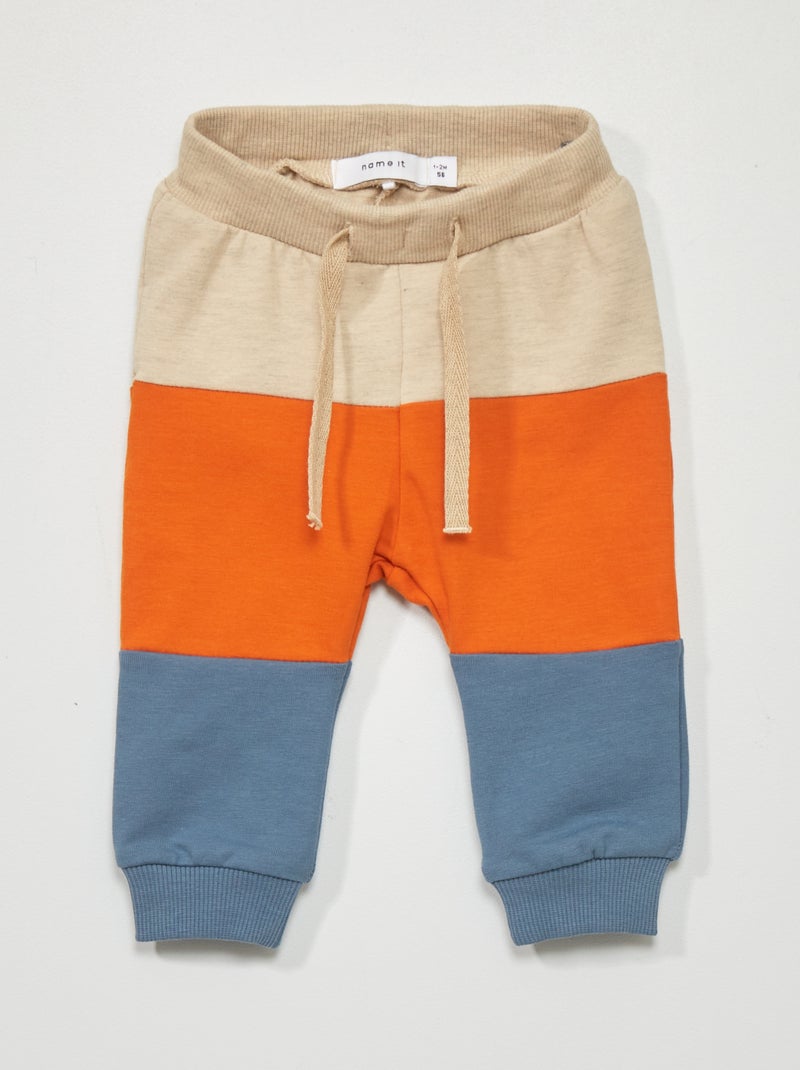 Pantalon en molleton 'Name It' Beige/orange/bleu - Kiabi