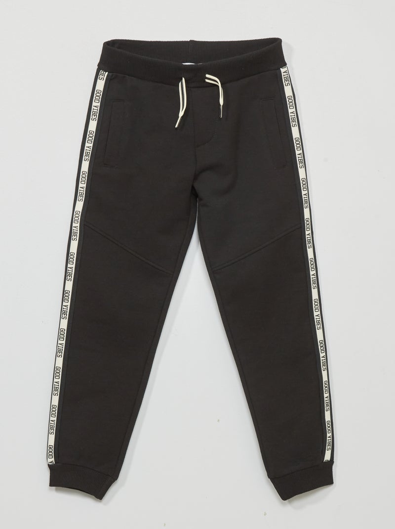 Pantalon en molleton noir - Kiabi