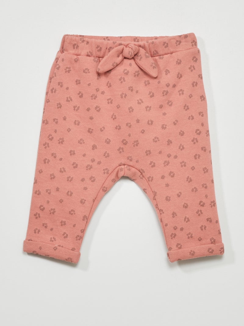 Pantalon en molleton Rose - Kiabi