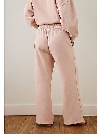 Pantalon en molleton rose