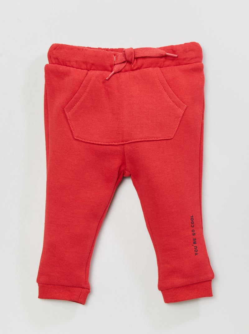 Pantalon en molleton Rouge - Kiabi