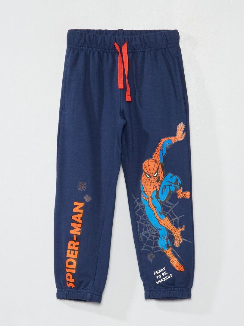 Pantalon en molleton 'Spider-Man' bleu marine - Kiabi