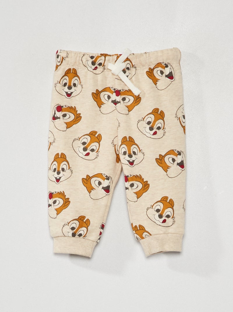 Pantalon en molleton Tic et tac' Beige - Kiabi
