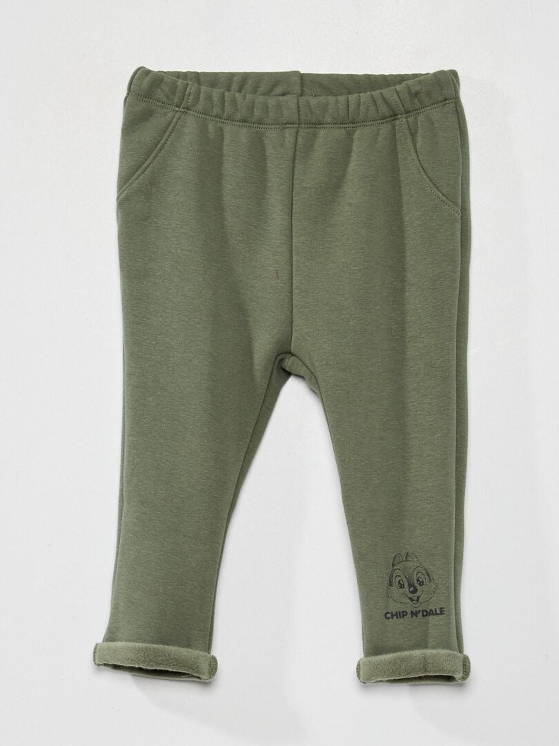 Pantalon en molleton avec imprimé - Toujours + chaud - Vert - Kiabi - 8.00€