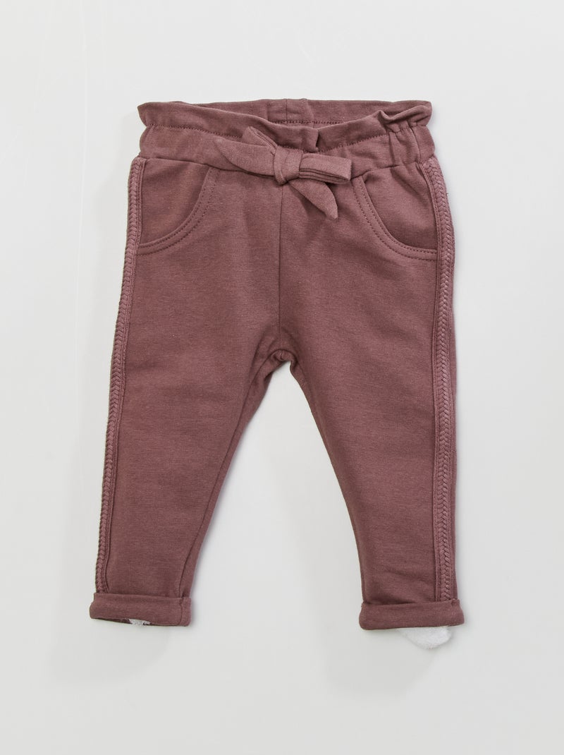 Pantalon en molleton Violet - Kiabi
