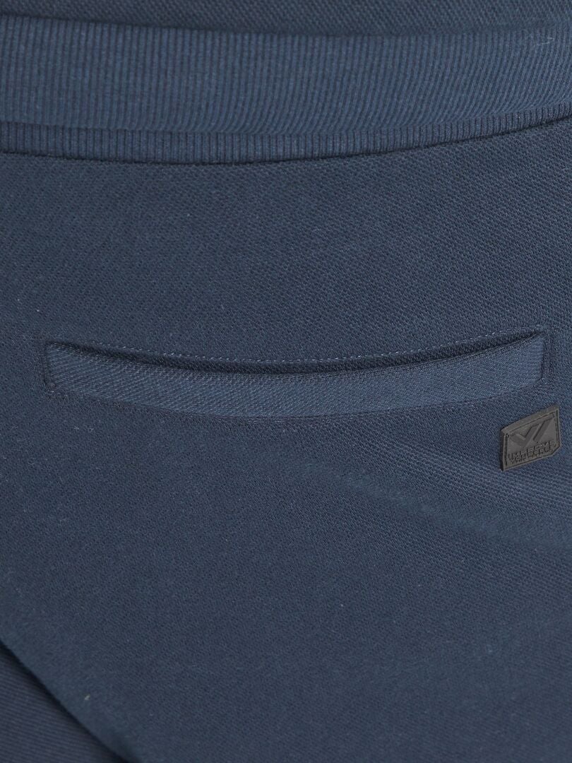 Pantalon en piqué de coton Bleu - Kiabi