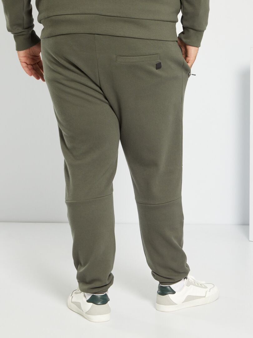 Pantalon en piqué de coton KAKI - Kiabi