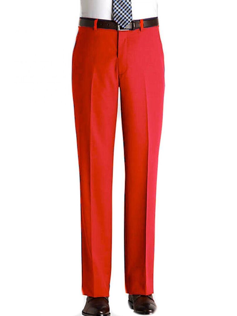 Pantalon en polyester Kebello Rouge - Kiabi