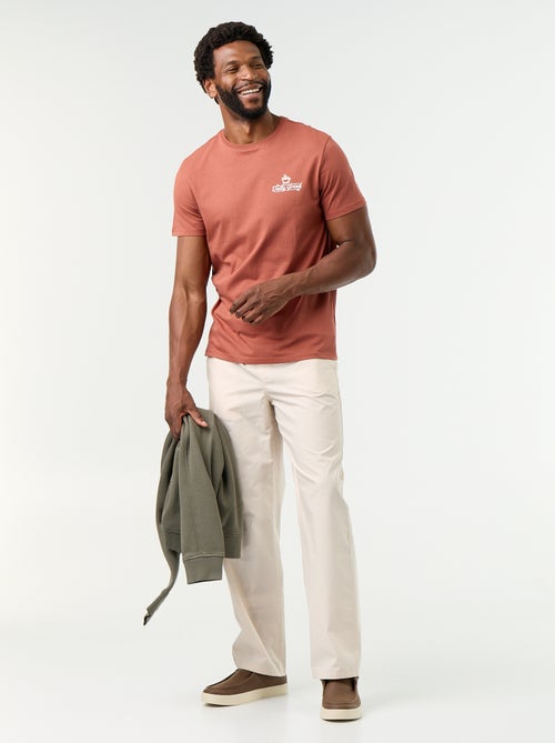 Pantalon en popeline taille élastiquée - Kiabi Pantalon en popeline taille élastiquée - Kiabi