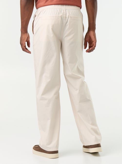 Pantalon en popeline taille élastiquée - Kiabi Pantalon en popeline taille élastiquée - Kiabi
