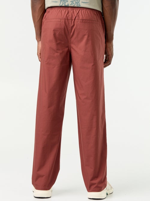 Pantalon en popeline taille élastiquée - Kiabi Pantalon en popeline taille élastiquée - Kiabi