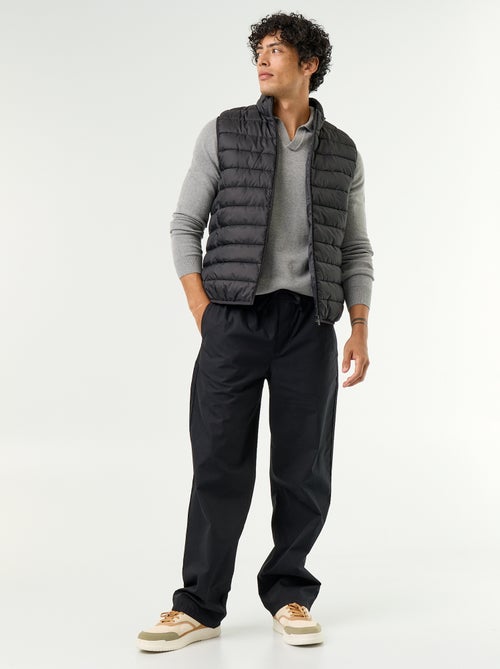 Pantalon en popeline taille élastiquée - Kiabi Pantalon en popeline taille élastiquée - Kiabi