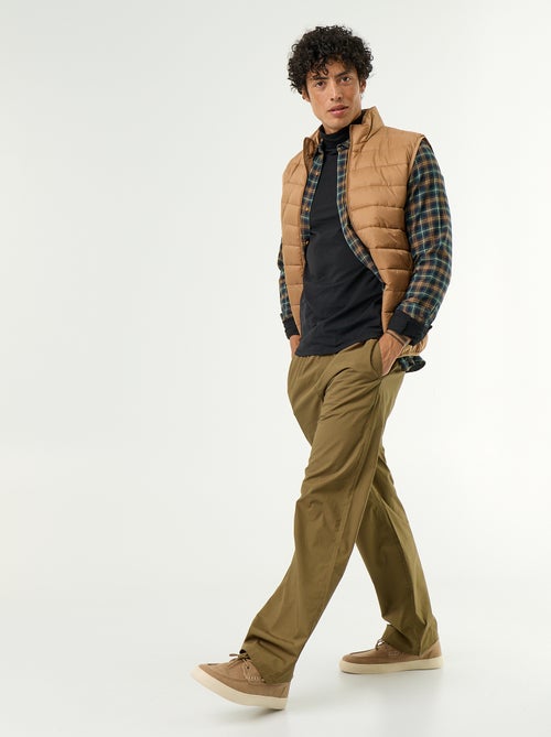 Pantalon en popeline taille élastiquée - Kiabi Pantalon en popeline taille élastiquée - Kiabi