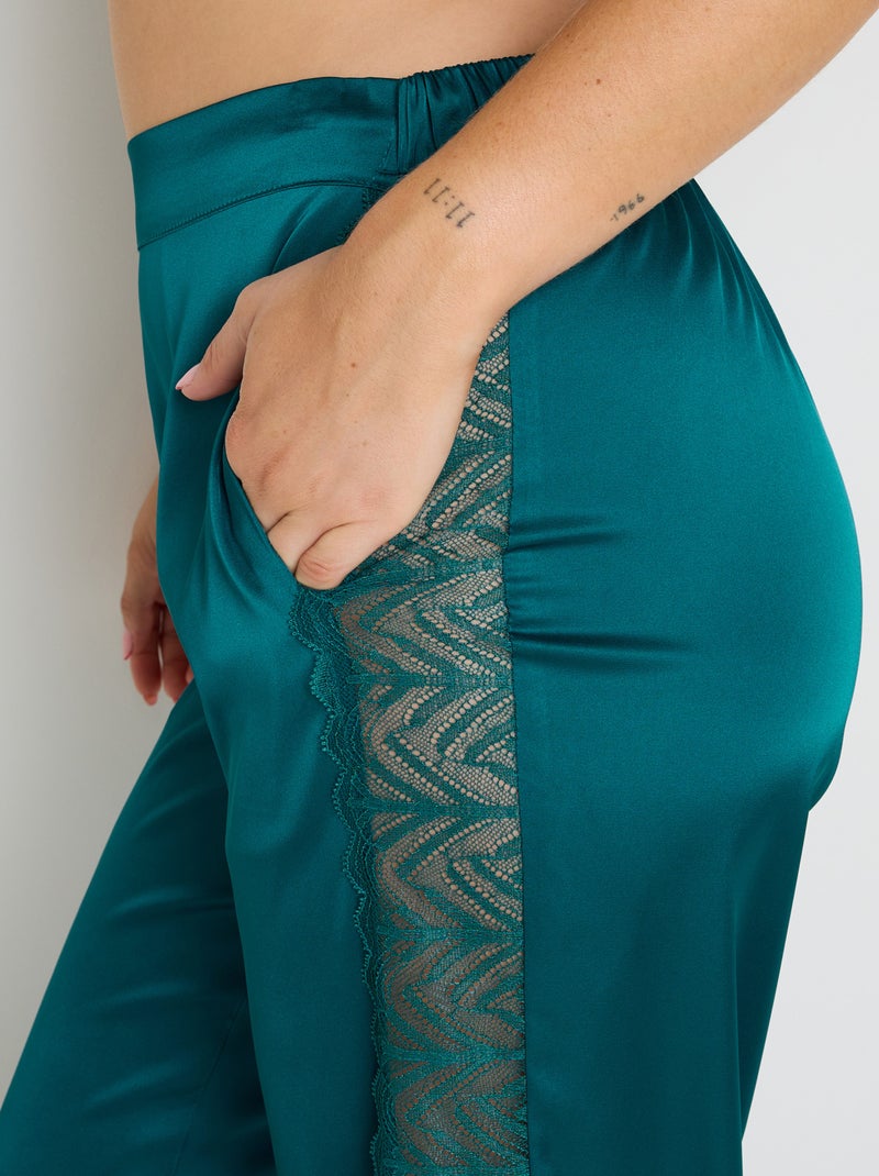 Pantalon en satin Femme - RougeGorge Lingerie Bleu - Kiabi