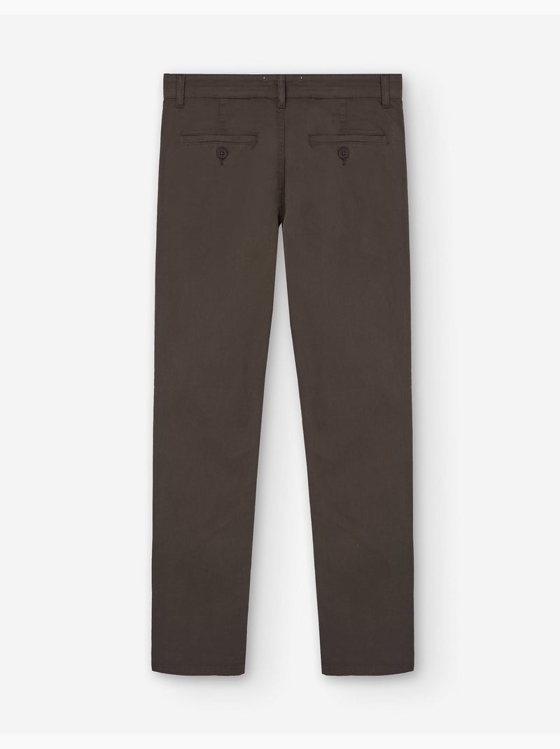 Essentials Pantalon En Sergé Stretch 5 Poches Coupe Droite Homme