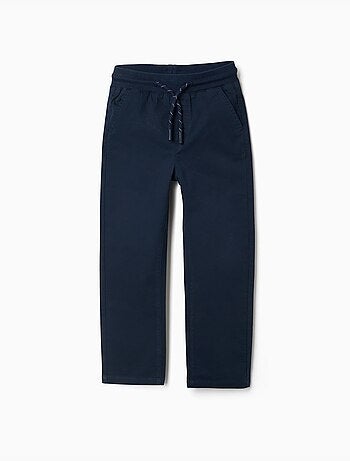 Pantalon en sergé à coupe droite avec cordon de serrage