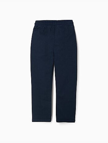 Pantalon en sergé à coupe droite avec cordon de serrage