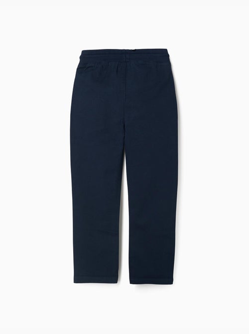 Pantalon en sergé à coupe droite avec cordon de serrage - Kiabi Pantalon en sergé à coupe droite avec cordon de serrage - Kiabi
