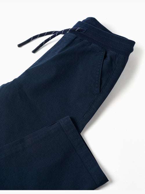 Pantalon en sergé à coupe droite avec cordon de serrage - Kiabi Pantalon en sergé à coupe droite avec cordon de serrage - Kiabi