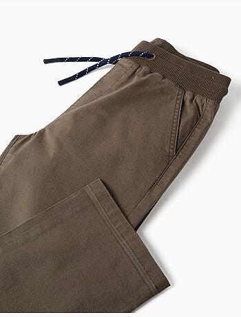 Pantalon en sergé à coupe droite avec cordon de serrage