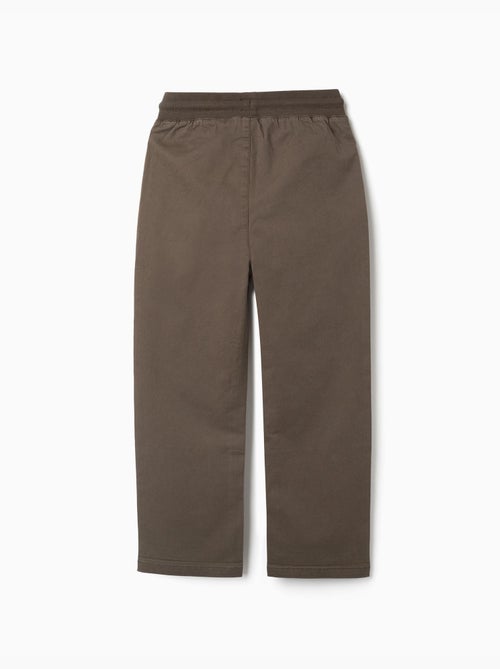 Pantalon en sergé à coupe droite avec cordon de serrage - Kiabi Pantalon en sergé à coupe droite avec cordon de serrage - Kiabi