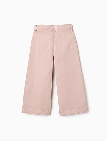 Pantalon en sergé à jambe large avec poches à l'avant