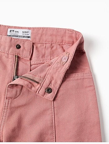 Pantalon en sergé à jambe large avec poches cargo