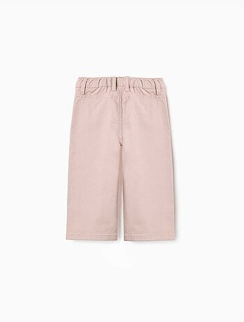 Pantalon en sergé à jambe large avec poches devant