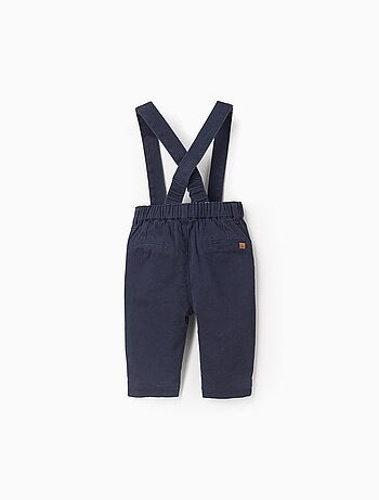 Pantalon en Sergé avec Bretelles Amovibles