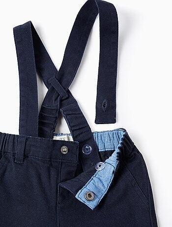 Pantalon en Sergé avec Bretelles Amovibles