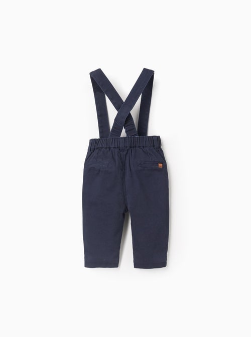 Pantalon en Sergé avec Bretelles Amovibles - Kiabi