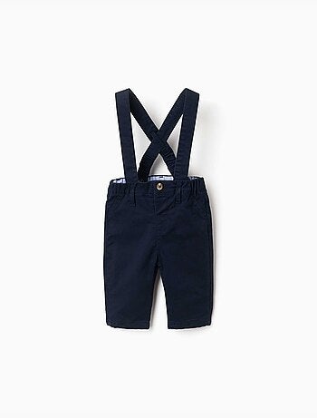 Pantalon en sergé avec bretelles amovibles