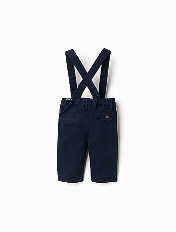 Pantalon en sergé avec bretelles amovibles