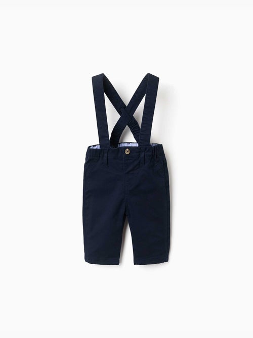Pantalon en sergé avec bretelles amovibles - Kiabi