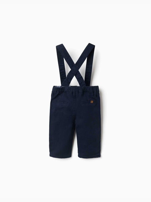 Pantalon en sergé avec bretelles amovibles - Kiabi