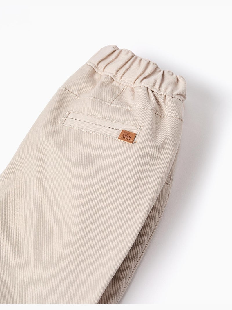 Pantalon en Sergé avec Bretelles Amovibles Gris clair - Kiabi