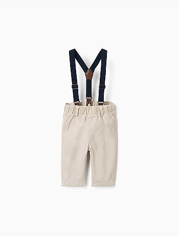 Pantalon en sergé avec bretelles