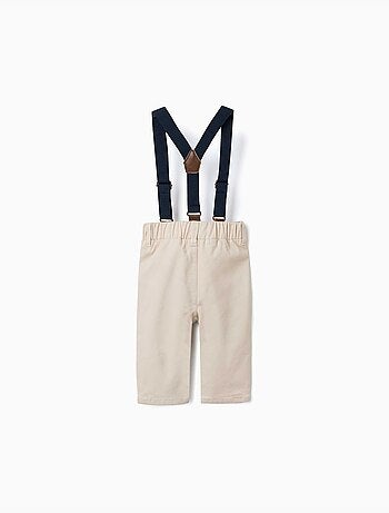 Pantalon en sergé avec bretelles