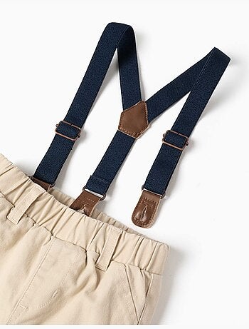 Pantalon en sergé avec bretelles