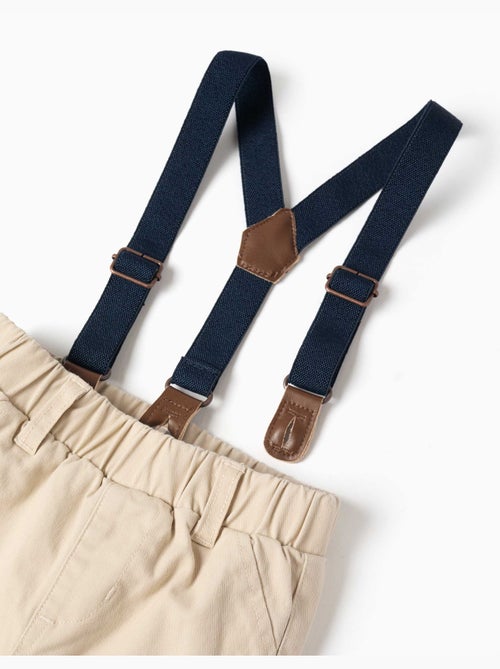 Pantalon en sergé avec bretelles - Kiabi Pantalon en sergé avec bretelles - Kiabi