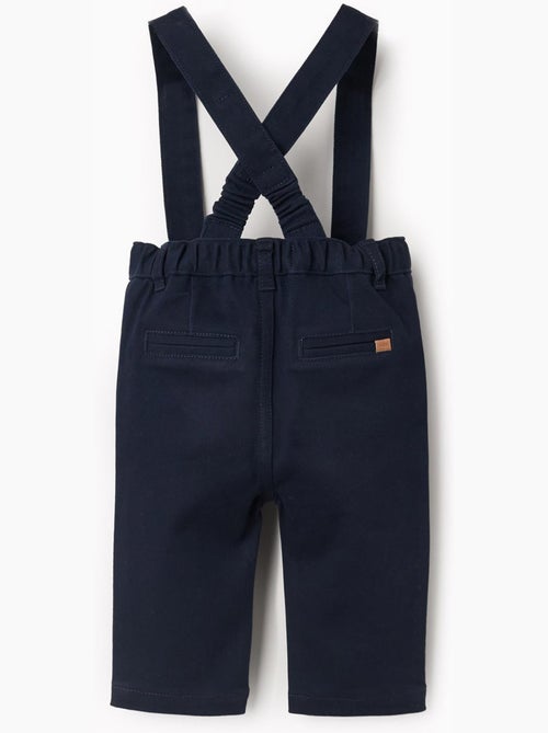 Pantalon en sergé avec bretelles - Kiabi