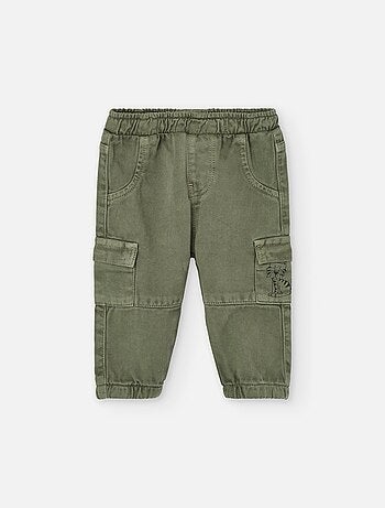 Pantalon en sergé avec poches cargo